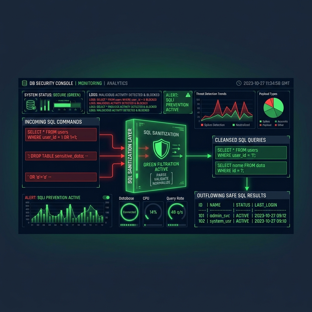 Sanitisation des Requêtes SQL et Prévention SQLi